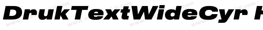 DrukTextWideCyr Heavy字体转换